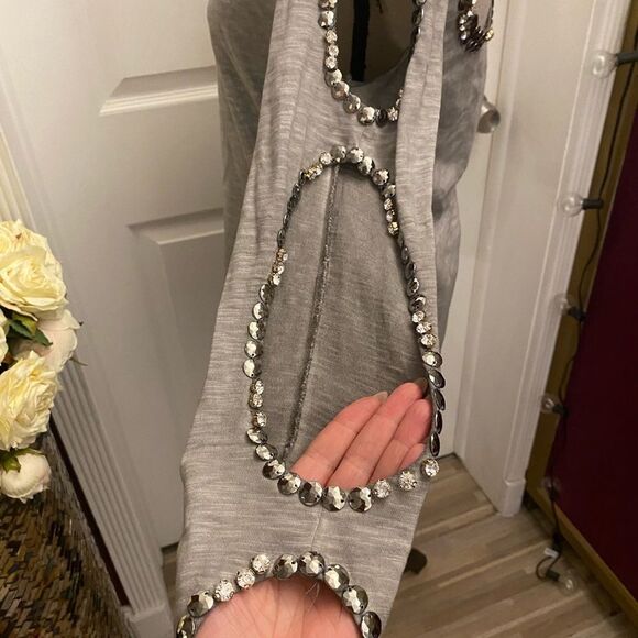 Zarqa crystal embellishments beautiful long sleeve, M - Picture 4 of 9